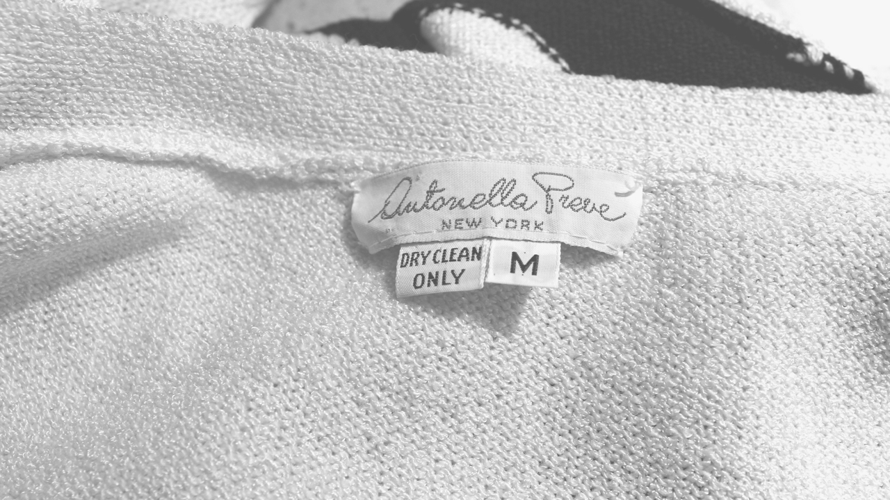 Vintage Antonella Preve Diamond Stripe Print Design Sweater - Momentum ...