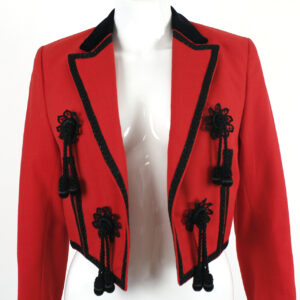vintage red matador tassel waist jacket