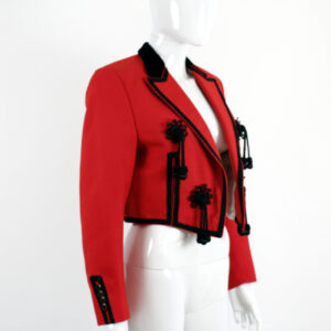 vintage red matador tassel waist jacket