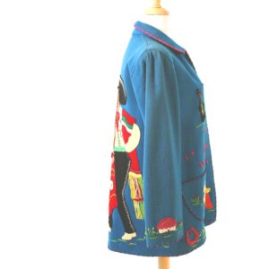 vintage Mexican novelty embroidered wool jacket