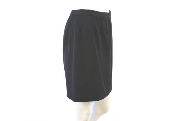 Donna Karen Essentials black wool mini skirt