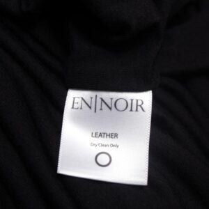 Black En Noir leather sleeves T shirt Top