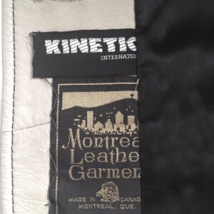 Kinetic montreal vintage mouton fur trim leather coat