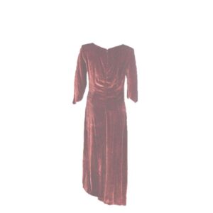copper brown velvet flapper dress