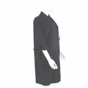 Travelaire Demonds black cuff sleeve vintage coat by Dumas