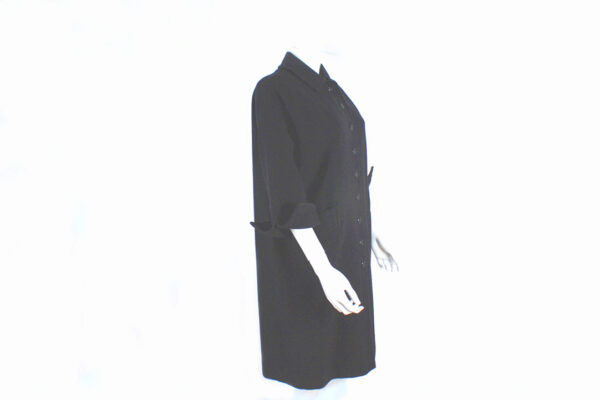 Travelaire Demonds black cuff sleeve vintage coat by Dumas