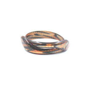 Lea Stein marbled snake wrap bracelet made in France