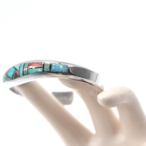 Phillip Sanchez Navajo sterling silver silver gemstone cuff vintage bracelet