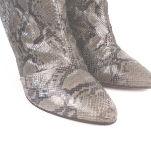 Biondini genuine gray snakeskin boots