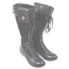 Creative Recreation black lace leather zip backs & string up boots