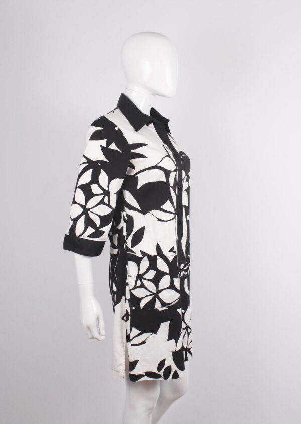 Catherine Malandrino black & white flower print sun dress