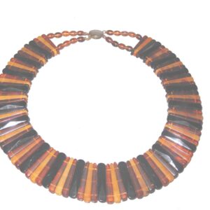 vintage cleopatra plastic collar necklace
