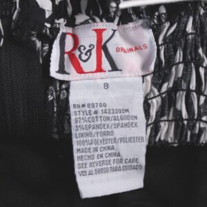 R & K Originals Vintage Floral Print Empire Waist 80s Dress Size 8