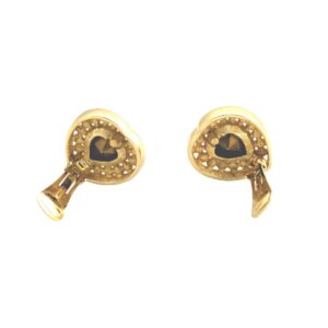 Christian Dior crystal set heart earrings