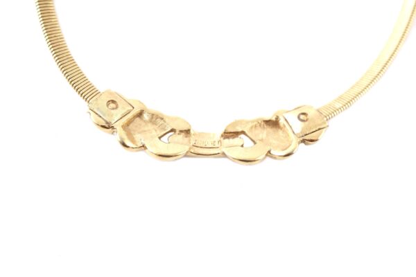monet enameled gold tone vintage necklace