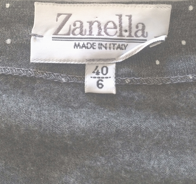 Elsa Zanella Gray Polka Dot Print Made in Italy Dress Size 6 - Momentum ...
