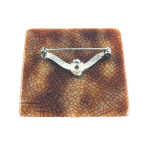 vintage Lea Stein Paris geometric cube brooch pin