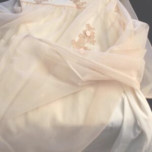 Artemis pastel floral applique vintage gown