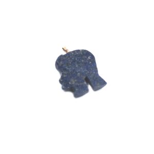 14k blue lapis elephant ruby eye pendant