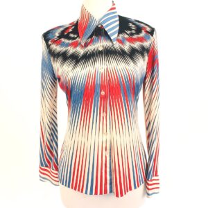 70s tarni disco stripes vintage blouse