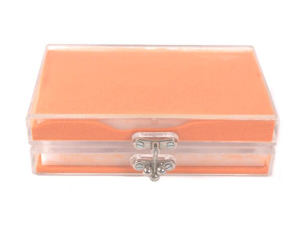 Ashlyn'd orange coral clear Lucite box clutch purse