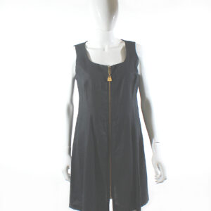 betsy johnson luxe black purse zipper front dress