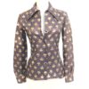 Jeanne Lanvin 70s gold & silver metallic thread vintage blouse
