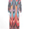 60s maxi cirette california multi color geometric print vintage dress