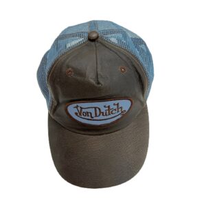 von dutch brown blue mesh truckers cap
