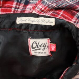 Obey plaid hoodie workwear vintage