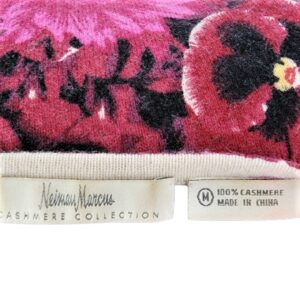 neiman marcus 100% floral cashmere sweater