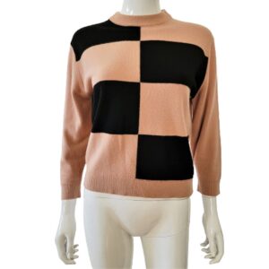 Givenchy line for talbott 50s check front long sleeved sweater