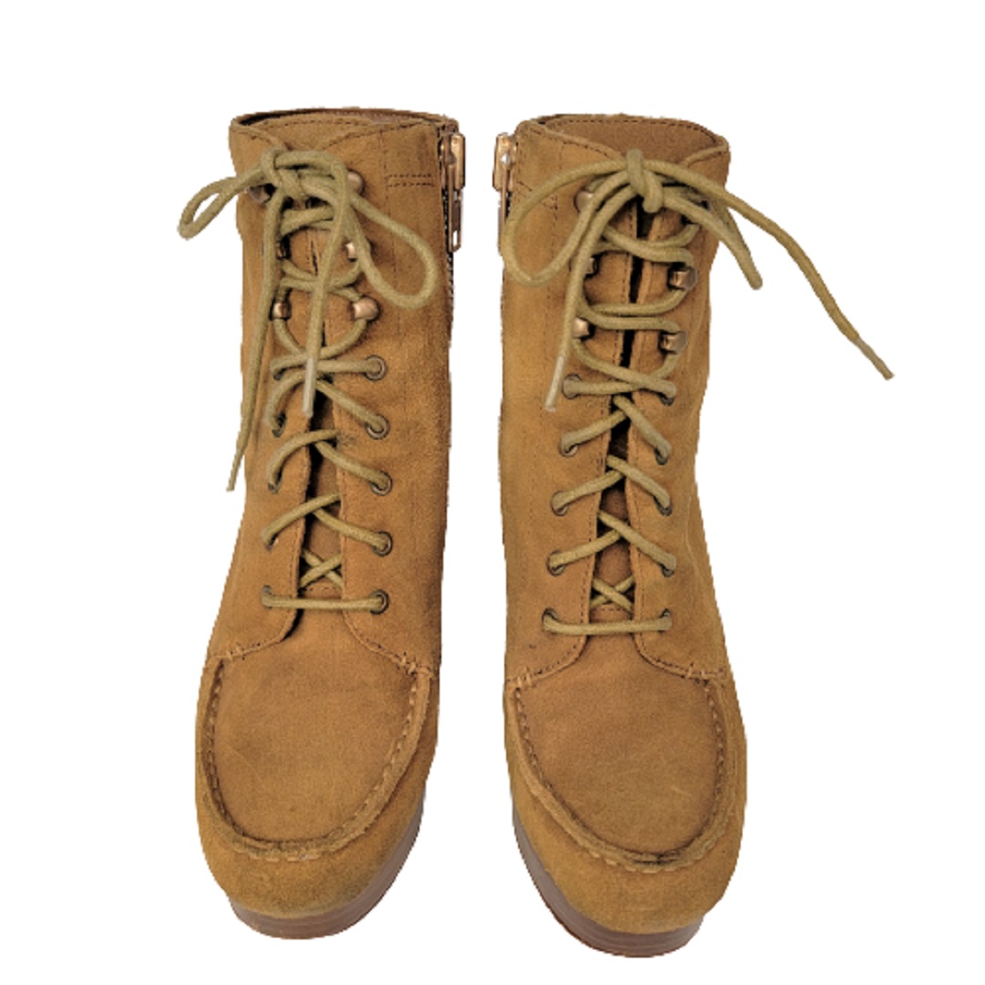 coach suede ankle bootie