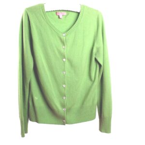 lilly pulitzer citrus green cashmere cardigan sweater