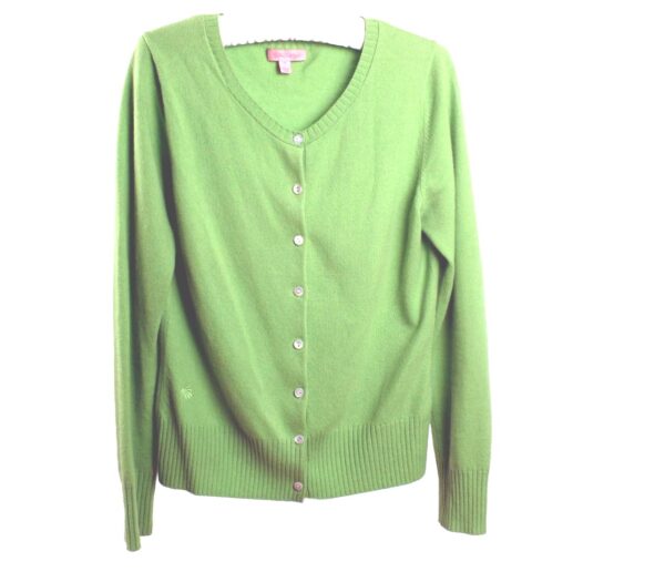 lilly pulitzer citrus green cashmere cardigan sweater