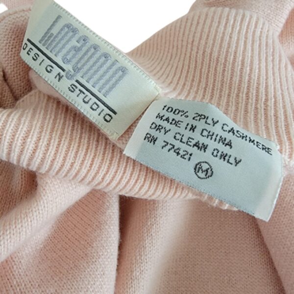 i. magnin pink 2ply cashmere sleeveless sweater