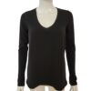 vintage vince cashmere black v neck long sleeves sweater