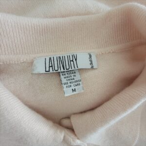 laundry pink cashmere snap front cardigan vintage sweater