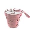 far nine floral pastel pink pull up lid cup novelty purse