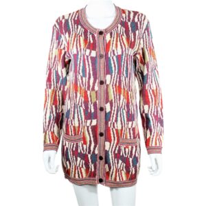 missoni sport vintage multi colors cardigan made in italy sweater