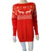 vintage reindeer red crew neck holiday sweater